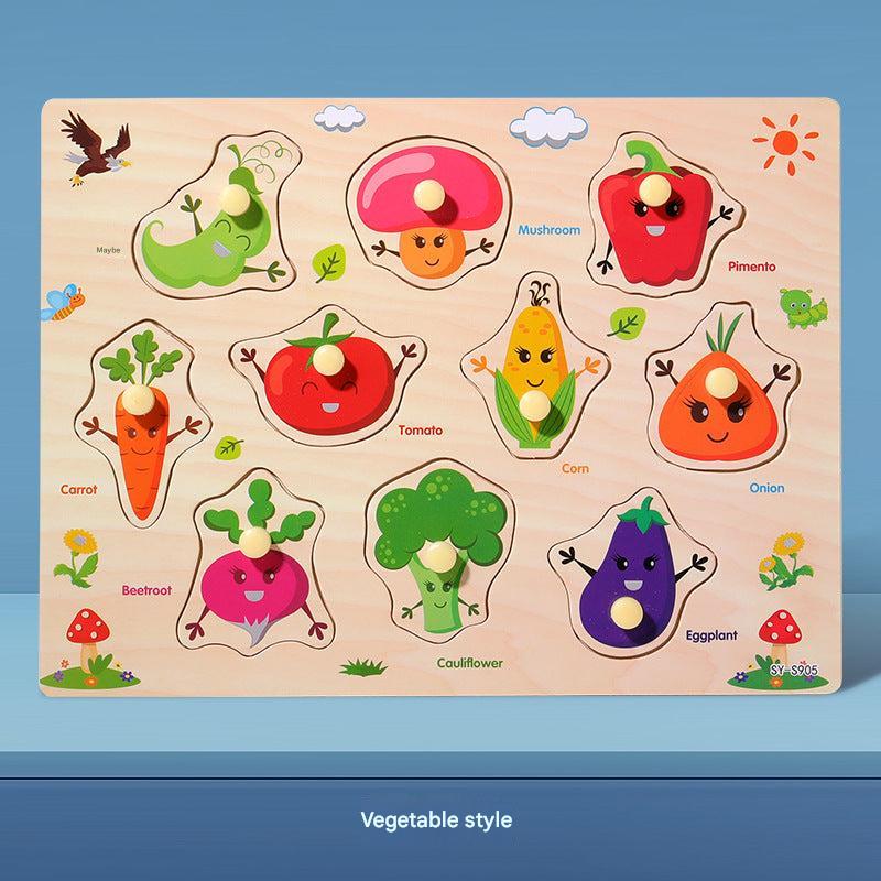 Children engaging with a wooden alphabet puzzle game
