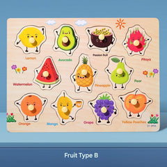 Wooden puzzle board illustrating numbers for kids