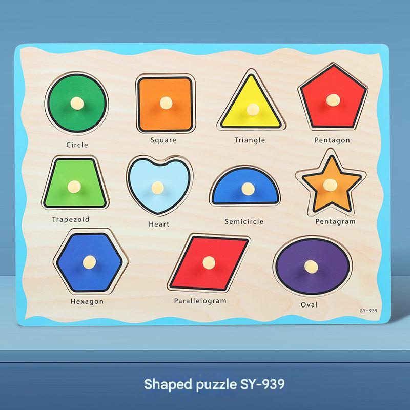Wooden puzzle board illustrating numbers for kids