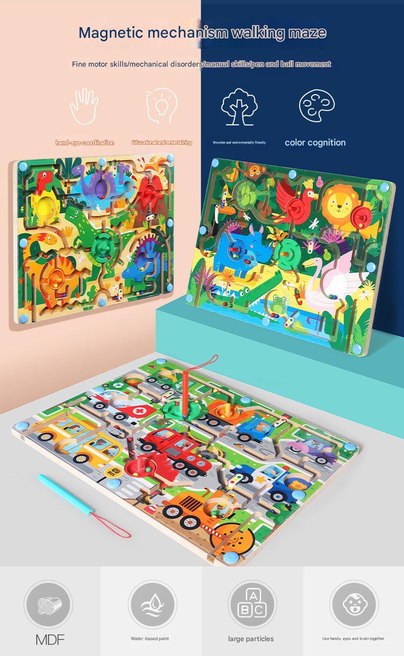 Magnetic game with traffic design