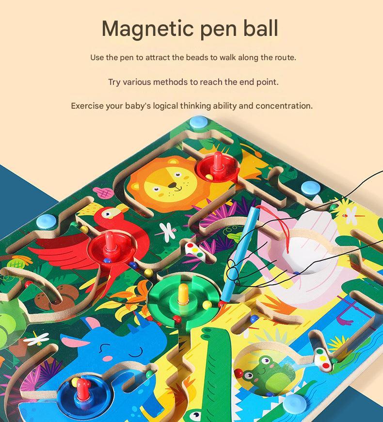 Kids engaging with magnetic puzzle game