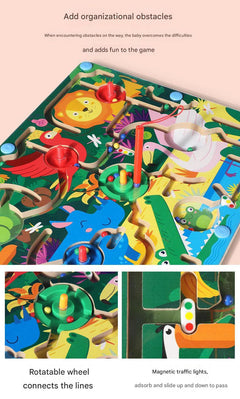 Magnetic game with traffic design