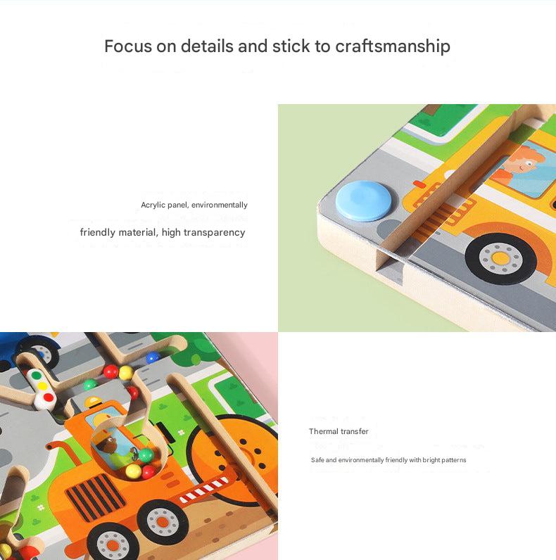 Educational magnetic maze for children