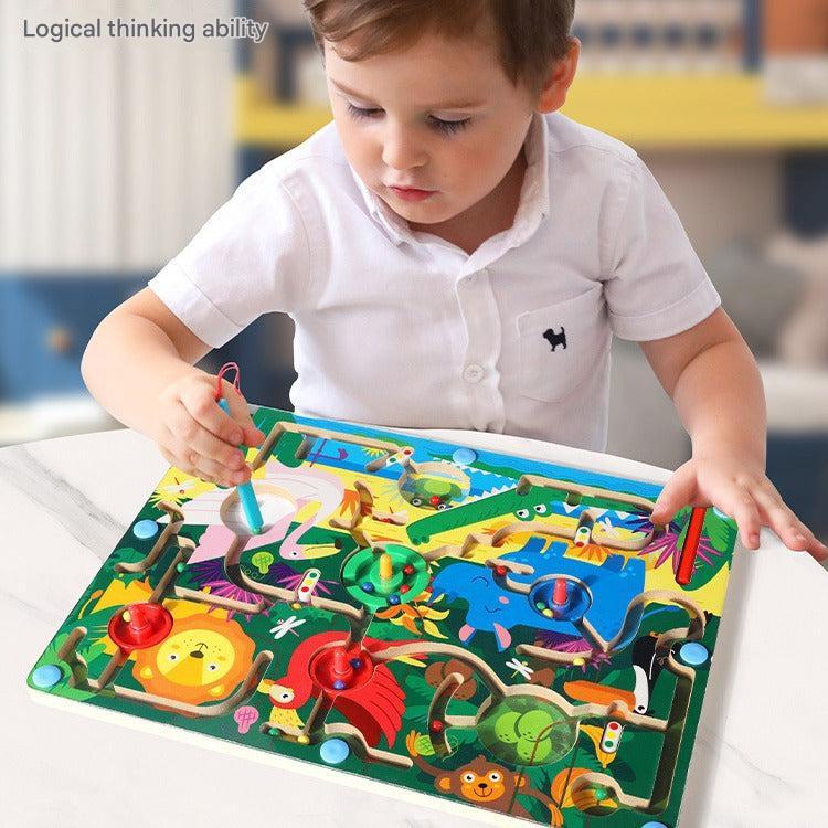 Magnetic game with traffic design