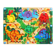 Educational magnetic maze for children