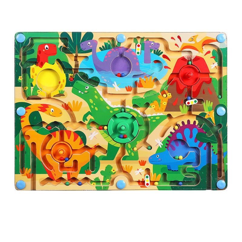 Educational magnetic maze for children
