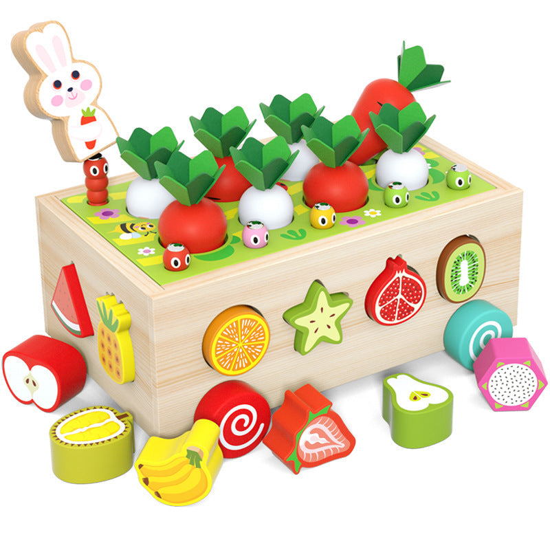 Kids Educational Farm & Orchard Shape Matching Blocks Toy Set image 4