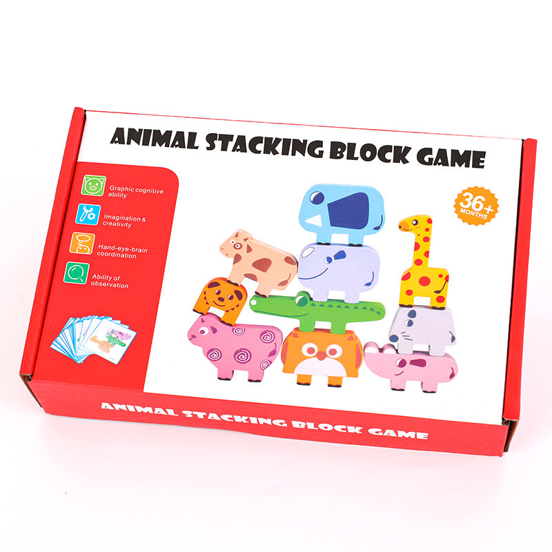 Multicolour wooden stacking game for toddlers