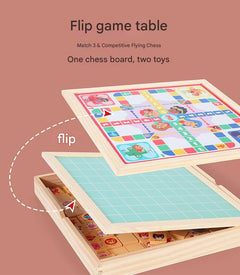 Wooden game board with vibrant colours