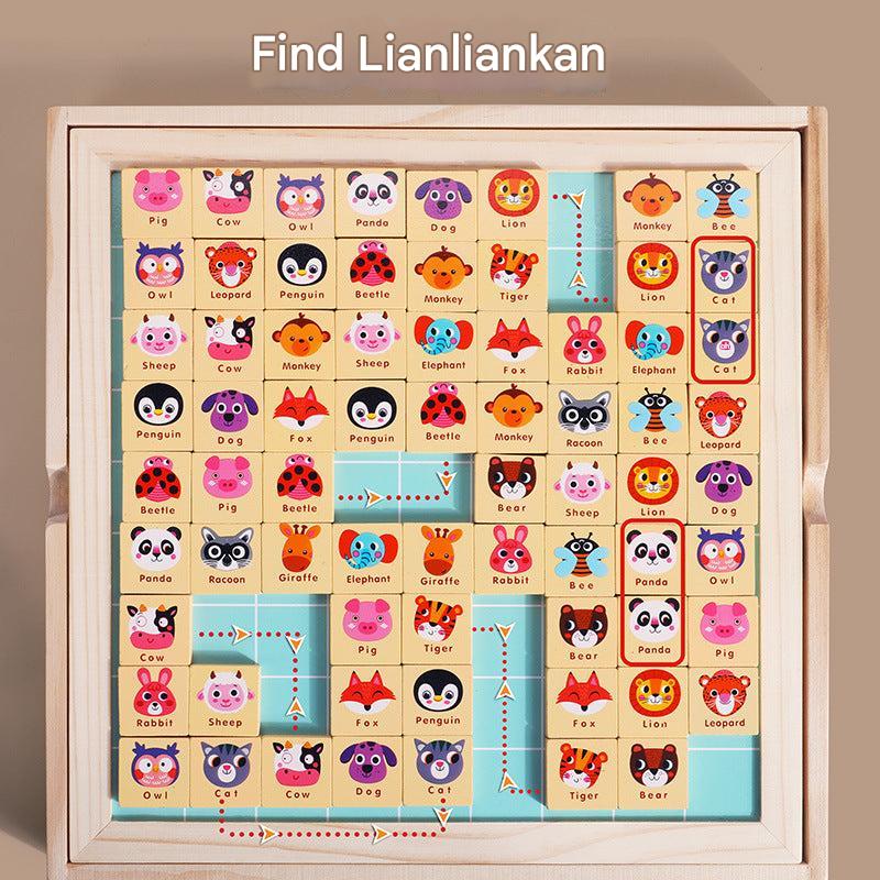 Match-puzzle example from the wooden game