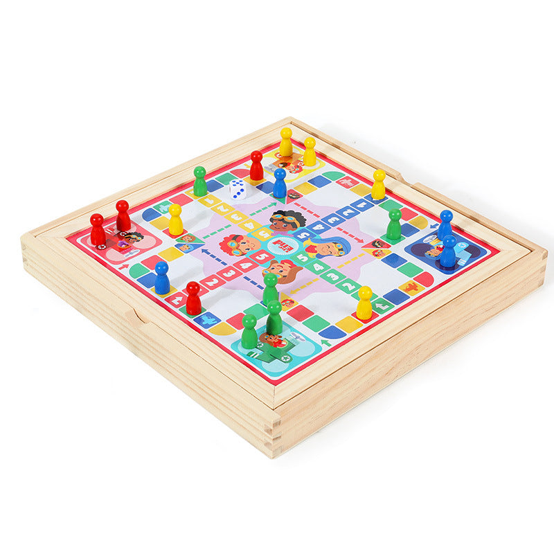 Family enjoying the 2-in-1 board game