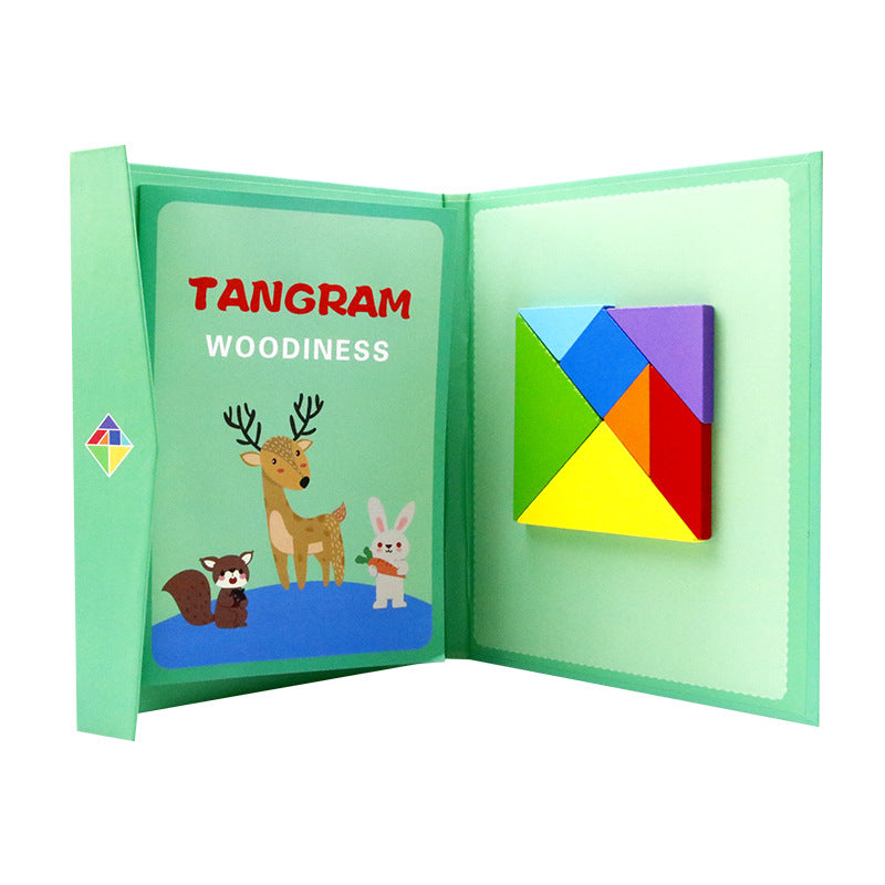 Kids Wooden Magnetic Tangram Set image 9