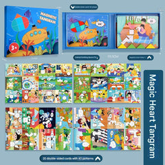 Kids Wooden Magnetic Tangram Set image 1