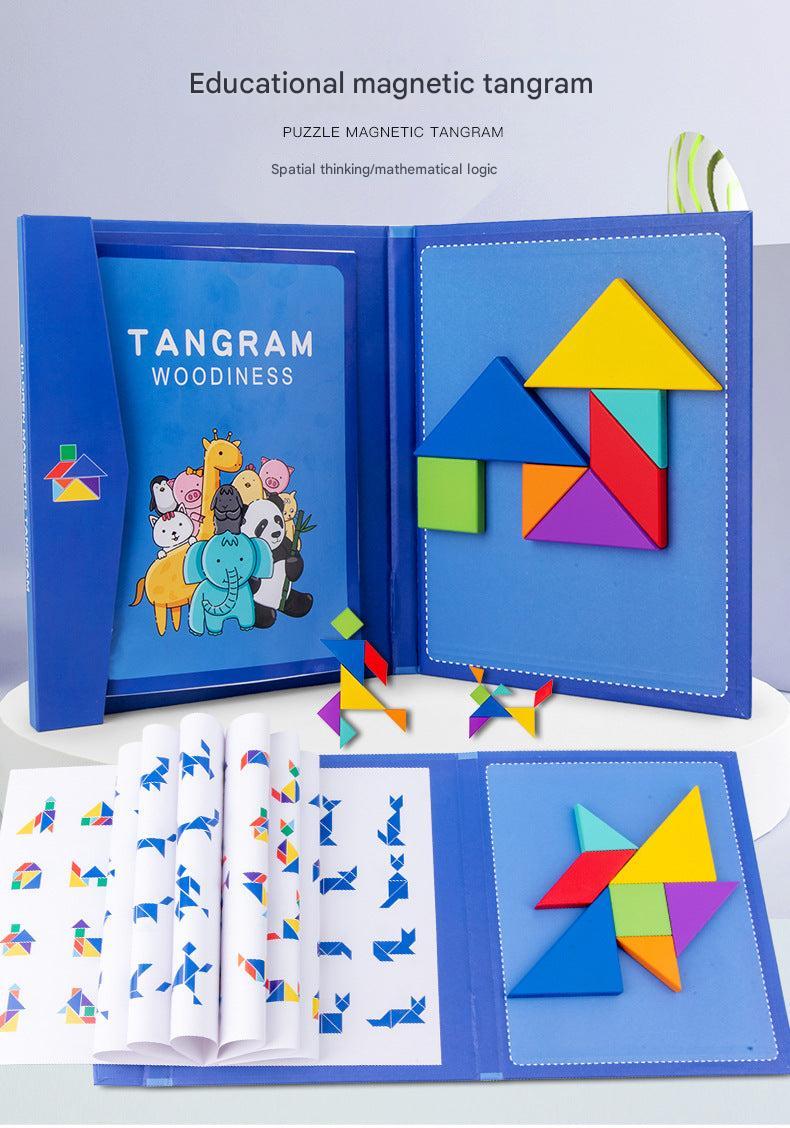 Kids Wooden Magnetic Tangram Set image 9