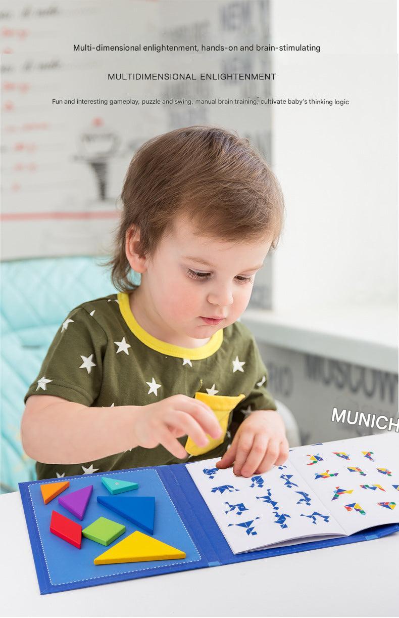 Kids Wooden Magnetic Tangram Set image 10