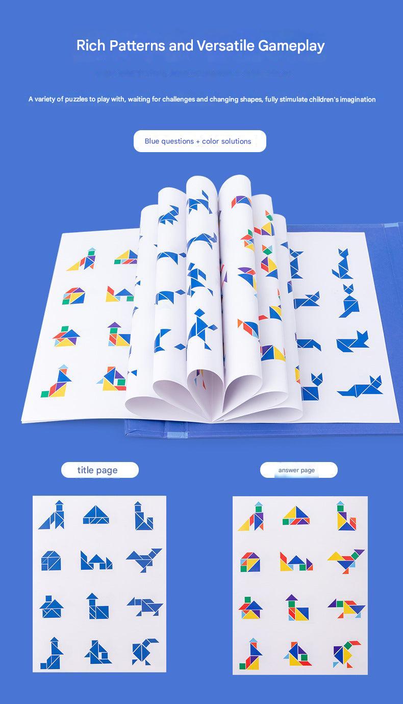 Kids Wooden Magnetic Tangram Set image 1