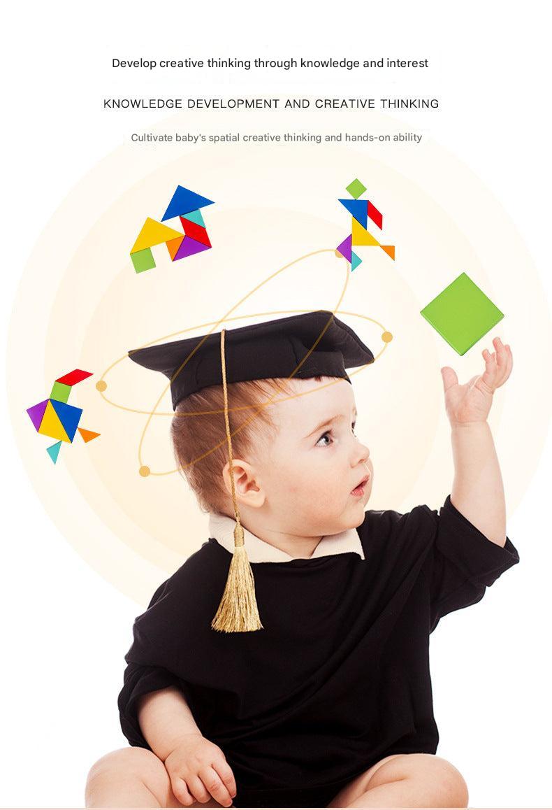 Kids Wooden Magnetic Tangram Set image 2