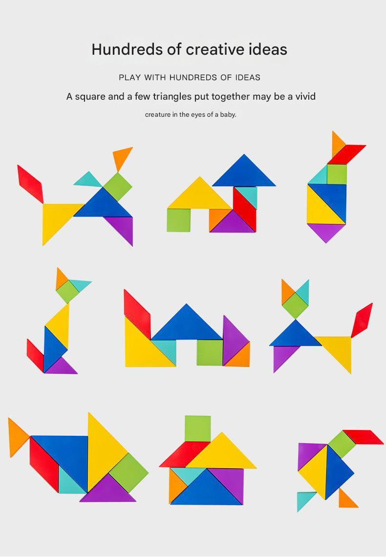Kids Wooden Magnetic Tangram Set image 4