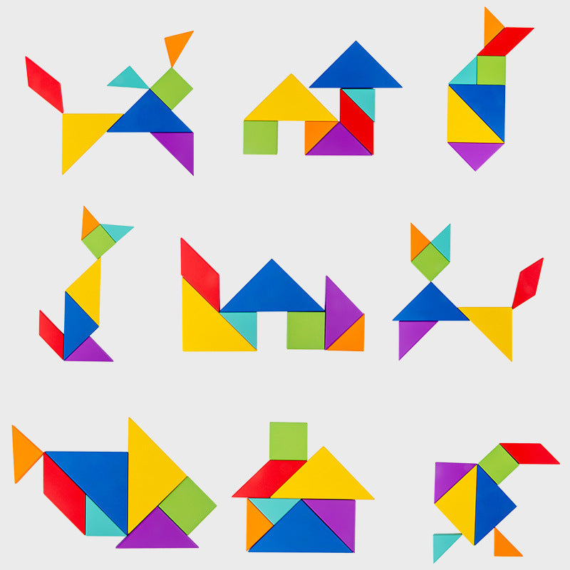 Kids Wooden Magnetic Tangram Set image 3