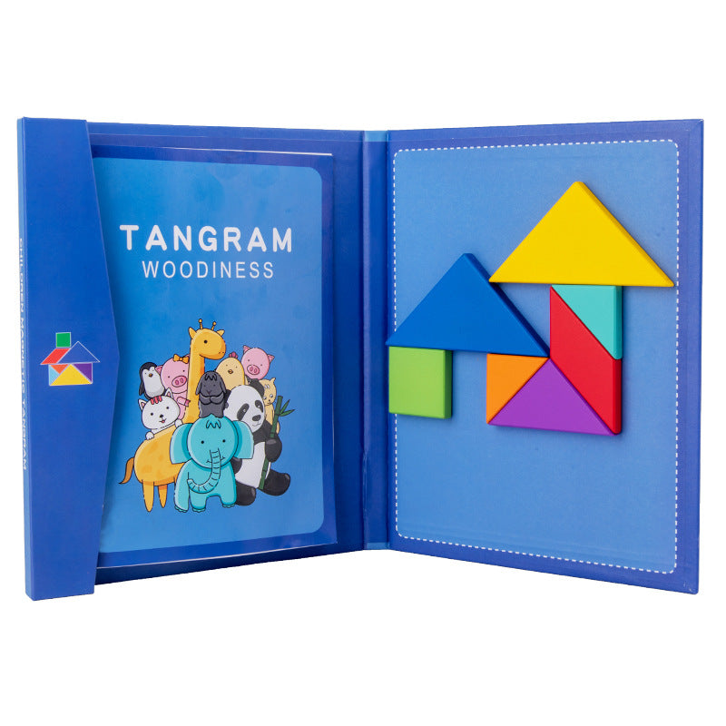 Kids Wooden Magnetic Tangram Set image 4