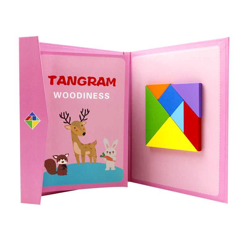 Kids Wooden Magnetic Tangram Set image 8
