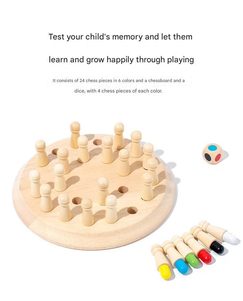 Children playing with wooden chess set - Image 3