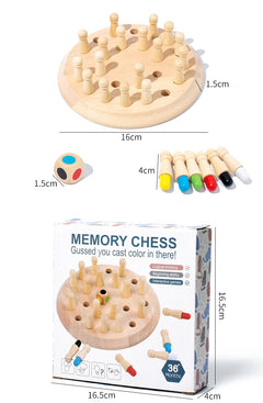 Eco-Friendly Wooden Memory Chess Set - Image 1