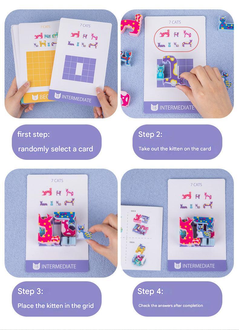 Children's wooden puzzle blocks image 1