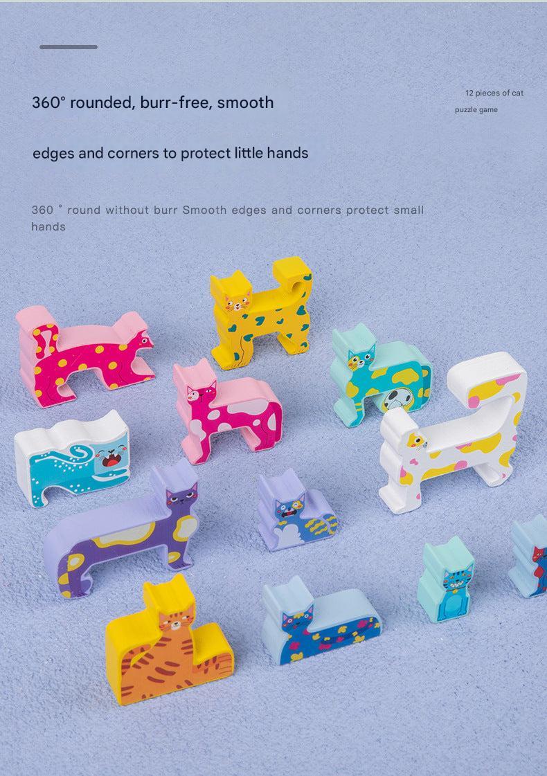 Child-safe wooden puzzle blocks image 5