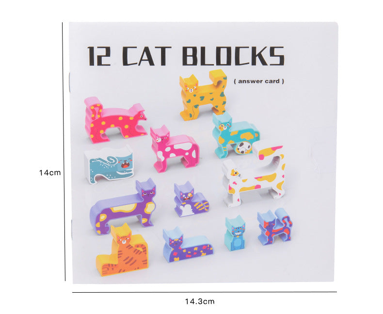 Vibrant cat theme puzzle blocks image 8