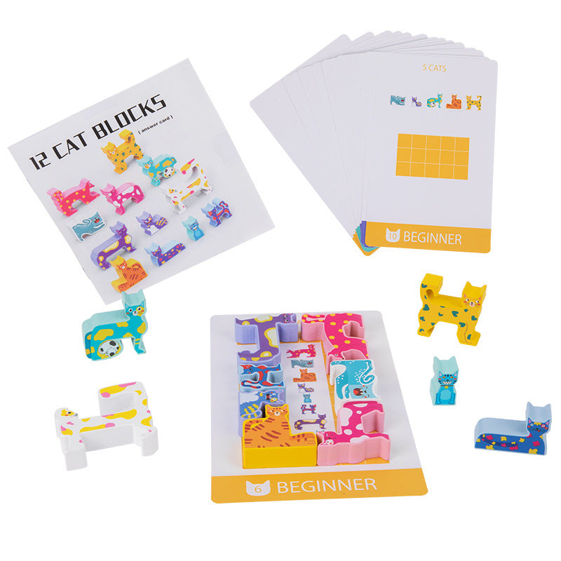 Child-safe wooden puzzle blocks image 5