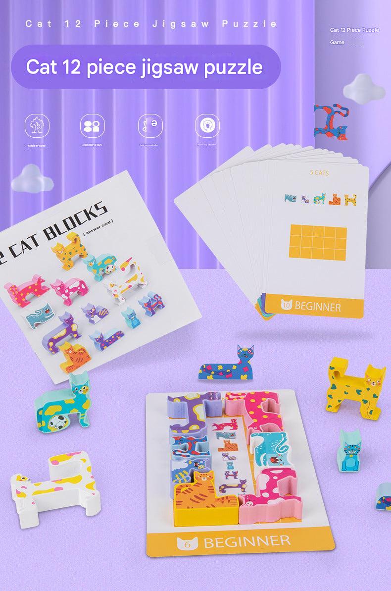 Wooden puzzle blocks for early learners image 7