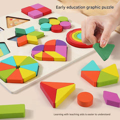 Montessori educational toy wooden puzzle for toddlers image 2