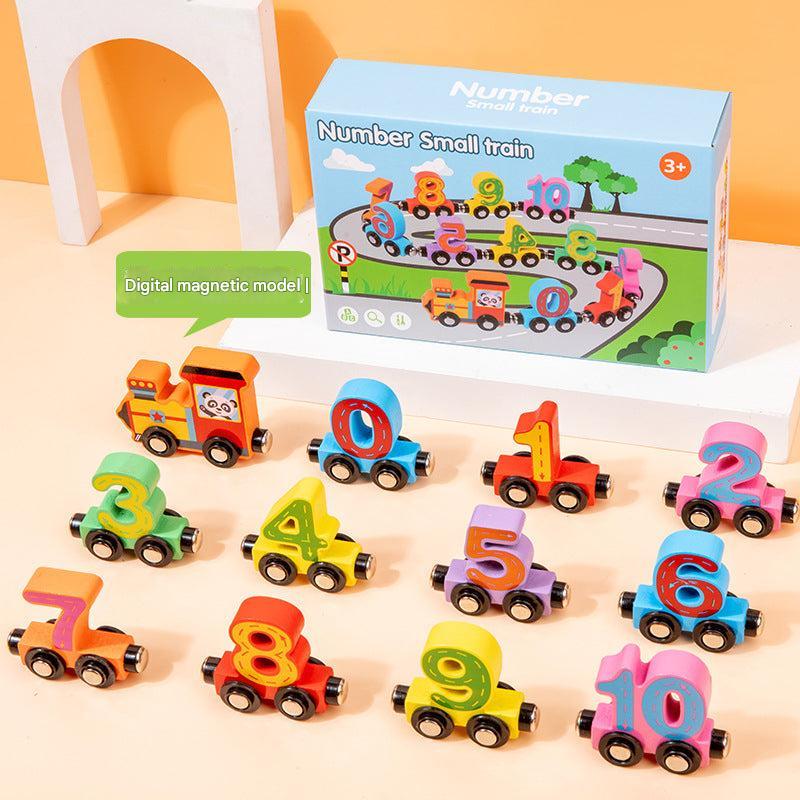 Magnetic Numbers Train Blocks in multi-colours