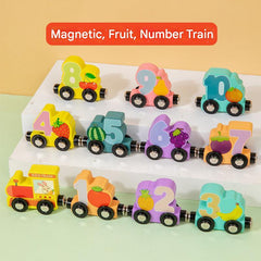Magnetic Numbers Train Blocks in multi-colours