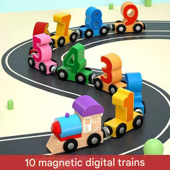 Magnetic train blocks enabling motor skills