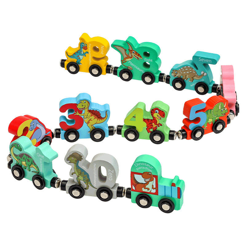 Magnetic Numbers Train Blocks in multi-colours
