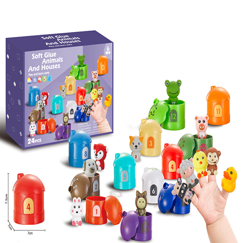 Children engaging with DIY animal pairing set