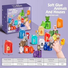 Children learning with the pairing house set