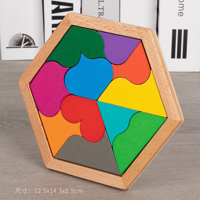Durable wooden toy puzzle for kids