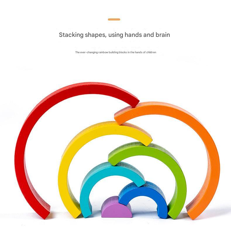 Cognitive skill development with rainbow stacker