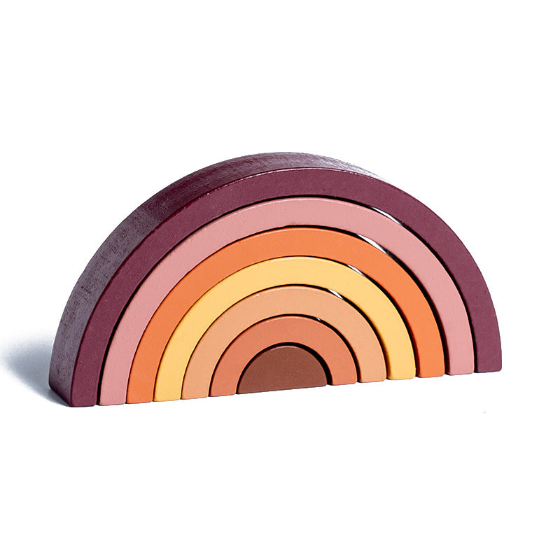 Stacked rainbow arches showing different sizes