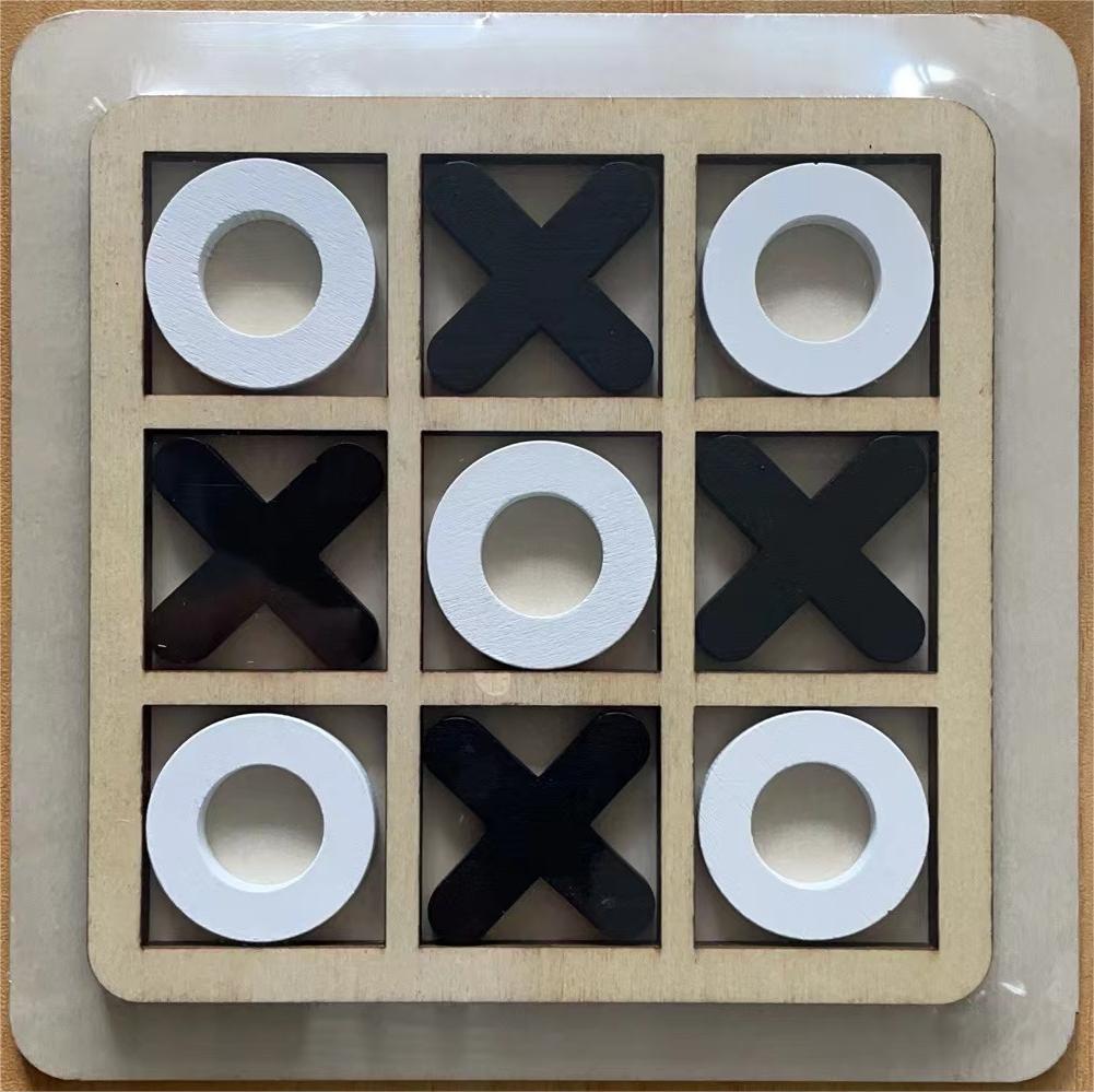 Close-up of game pieces for Tic-Tac-Toe