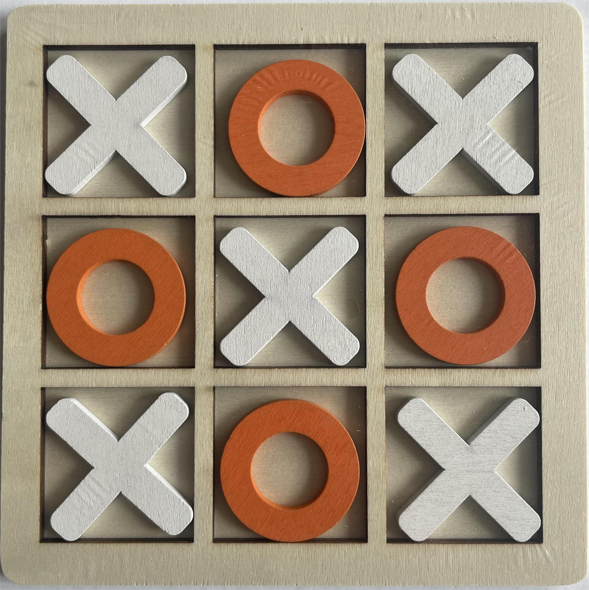 Family enjoying a game of Tic-Tac-Toe