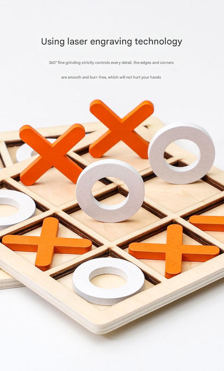 Close-up of game pieces for Tic-Tac-Toe