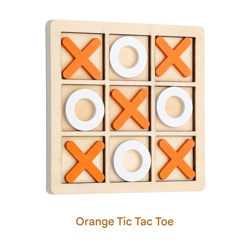 Family enjoying a game of Tic-Tac-Toe