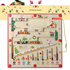 Educational Wooden Magnetic Math Set for Kids in use