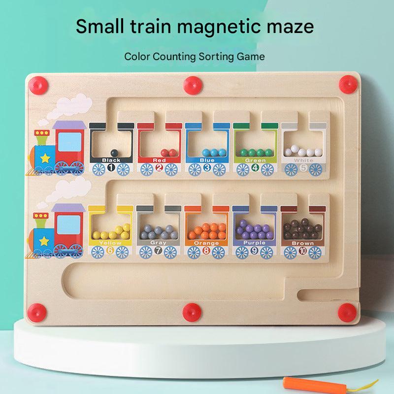 Wooden counting blocks displayed for learning