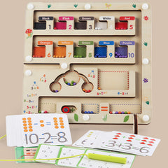 Educational Wooden Magnetic Math Set for Kids in use