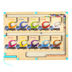 Wooden counting blocks displayed for learning